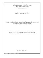 luận văn thạc sĩ Phát triển làng nghề trên địa bàn huyện Hoài Nhơn, tỉnh Bình Định