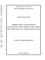 luận văn thạc sĩ mở rộng cho vay hộ nông dân tại ngân hàng nông nghiệp và phát triển nông thôn việt nam   chi nhánh bắc giang 