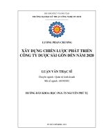 Xây dựng chiến lược phát triển công ty dược Sài Gòn đến năm 2020