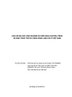 Chia Sẻ Bài Học Kinh Nghiệm Và Kiến Nghị Chương Trình Vệ Sinh Tổng Thể Do Cộng Đồng Làm Chủ Ở Việt Nam