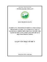 Nghiên cứu tình hình ô nhiễm và một số đặc điểm sinh vật học của vi khuẩn E.coli và Salmonella nhiễm trên thịt gia cầm tiêu thụ tại huyện Hữu Lũng, tỉnh Lạng Sơn, đề xuất biện pháp phòng chống (LV thạc sĩ)