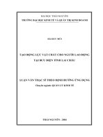 Tạo động lực vật chất cho người lao động tại Bưu điện tỉnh Lai Châu (LV thạc sĩ)