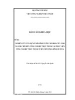 NGHIÊN CỨU XÂY DỰNG MÔ HÌNH VƯỜN ƯƠM BIO-CITY CHO NGÀNH CHẾ BIẾN CÔNG NGHIỆP THỰC PHẨM TẠI PHÂN VIỆN CÔNG NGHIỆP THỰC PHẨM TP.HỒ CHÍ MINH (BÌNH DƯƠNG)