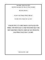 ảnh hưởng của bôi trơn làm nguội tối thiểu tới mòn dao và độ nhám bề mặt chi tiết khi phay phẳng thép 65γ đã tôi bằng dao phay mặt đầu cácbít