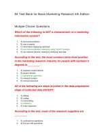 84 test bank for basic marketing research 4th edition