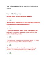 Test bank for essentials of marketing research 5th edition 