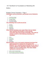 151 test bank for foundations of marketing 5th đề trắc nghiệm marketing