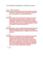 115 test bank for marketing 11th edition by lamb đề trắc nghiệm marketing