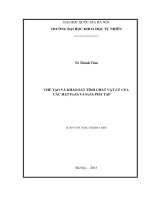 CHẾ TẠO VÀ KHẢO SÁT TÍNH CHẤT VẬT LÝ CỦA  CÁC HẠT Fe3O4 VÀ Fe3O4 PHA TẠP