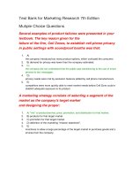 Test bank for marketing research 7th edition 