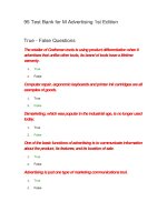 95 test bank for m advertising 1st edition