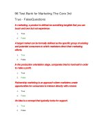 98 test bank for marketing the core 3rd