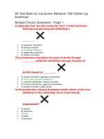 94 test bank for consumer behavior 10th edition by schiffman