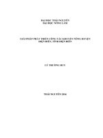 Giải pháp phát triển công tác khuyến nông huyện Điện Biên, tỉnh Điện Biên (LV thạc sĩ)