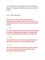101 test bank for advertising promotion and other aspects of integrated marketing communications 8th edition