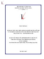 Đánh giá việc thực hiện chính sách bồi thường, hỗ trợ và tái định cư khi nhà nước thu hồi đất trên địa bàn thị xã Sơn Tây - Thành phố Hà Nội