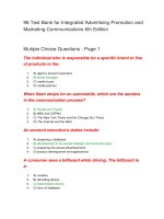 98 test bank for integrated advertising promotion and marketing communications 6th edition