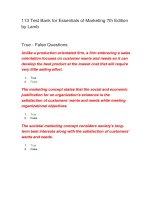 113 test bank for essentials of marketing 7th edition by lamb đề trắc nghiệm marketing