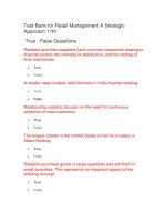 99 test bank for retail management a strategic approach 11th