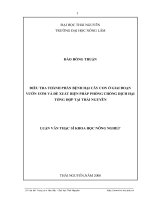 ĐIỀU TRA THÀNH PHẦN BỆNH HẠI CÂY CON Ở GIAI ĐOẠN VƢỜN ƢƠM VÀ ĐỀ XUẤT BIỆN PHÁP PHÒNG CHỐNG DỊCH HẠI TỔNG HỢP TẠI THÁI NGUYÊN