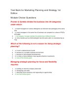 Test bank for marketing planning and strategy 1st edition 
