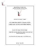 Các phương pháp và dạng toán chọn lọc về dãy số ở phổ thông_unprotected