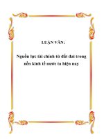 Nguồn lực tài chính từ đất đai trong nền kinh tế nước ta hiện nay