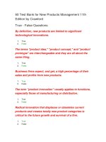 Test bank for new products management 11th edition by crawford 