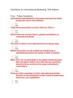 Test bank for international marketing 10th edition 