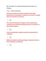 88 test bank for global marketing 8th edition by keegan