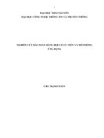 Nghiên cứu bài toán hàng đợi có ưu tiên và mô phỏng ứng dụng (LV thạc sĩ)