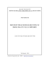 Một số kỹ thuật đánh giá độ tương tự trong tra cứu tàu cá trên biển (LV thạc sĩ)