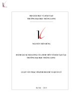 Đánh giá sự hài lòng của sinh viện về đào tạo tại trường Đại học Thăng Long