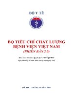 Bộ tiêu chí đánh giá chất lượng bệnh viện 2016