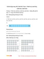  Giải bài tập trang 105, 106 SGK Toán 1: Mười sáu, mười bảy, mười tám, mười chín 