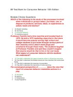 89 test bank for consumer behavior 10th edition