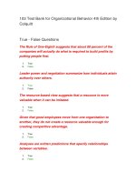 103 test bank for organizational behavior 4th edition by colquitt đề trắc nghiệm marketing