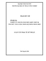 Nghiên cứu phương pháp điều khiển thiết bị tích trữ năng lực trong hệ thống phong điện (LV thạc sĩ)