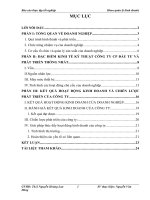 ĐẶC điểm KINH tế kỹ THUẬT của CÔNG TY CP đầu tư và PHÁT TRIỂN THỐNG NHẤT 