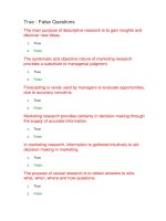 Test bank for marketing research 3rd 