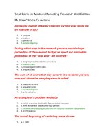 Test bank for modern marketing research 2nd edition 