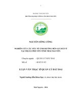 Nghiên cứu các yếu tố ảnh hưởng đến giá đất ở tại thị xã Phổ Yên, tỉnh Thái Nguyên (LV thạc sĩ)