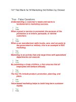 147 test bank for m marketing 3rd edition by grewal đề trắc nghiệm marketing
