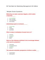 90 test bank for marketing management 4th edition