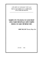 Nghiên cứu ứng dụng các giải pháp công nghệ mới để hạn chế ô nhiễm trong các khu bệnh