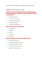 133 test bank for foundations of marketing 6th edition by pride đề trắc nghiệm marketing