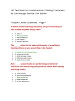 90 test bank for fundamentals of selling customers for life through service 12th edition