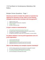 179 test bank for contemporary marketing 16th edition đề trắc nghiệm marketing