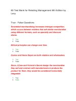 83 test bank for retailing management 8th edition by levy