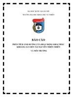 Báo cáo Phân tích ảnh hưởng của hoạt động khai thác khoáng sản đến tài nguyên thiên nhiên và môi trường